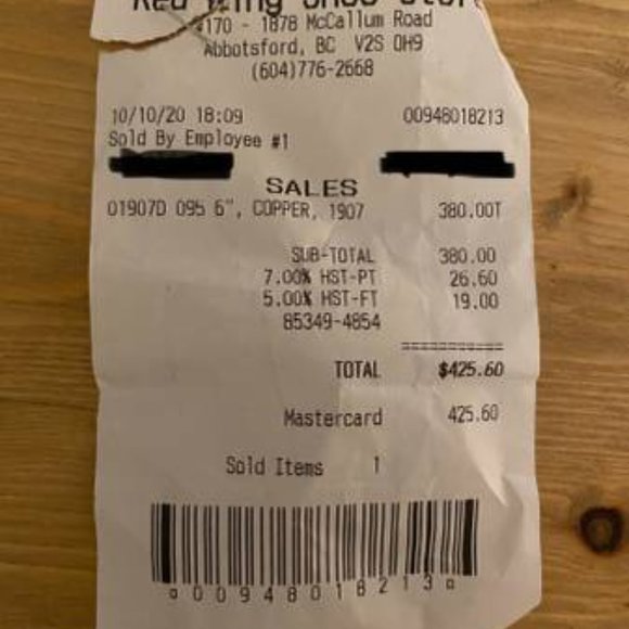 Red Wing Moc Toe 1907 sz 9 (FIT A SIZE 10) - Picture 8 of 8